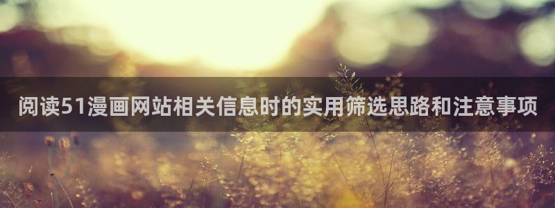 七七漫画首页入口：阅读51漫画网站相关信息时的实用筛选思路和注意事项